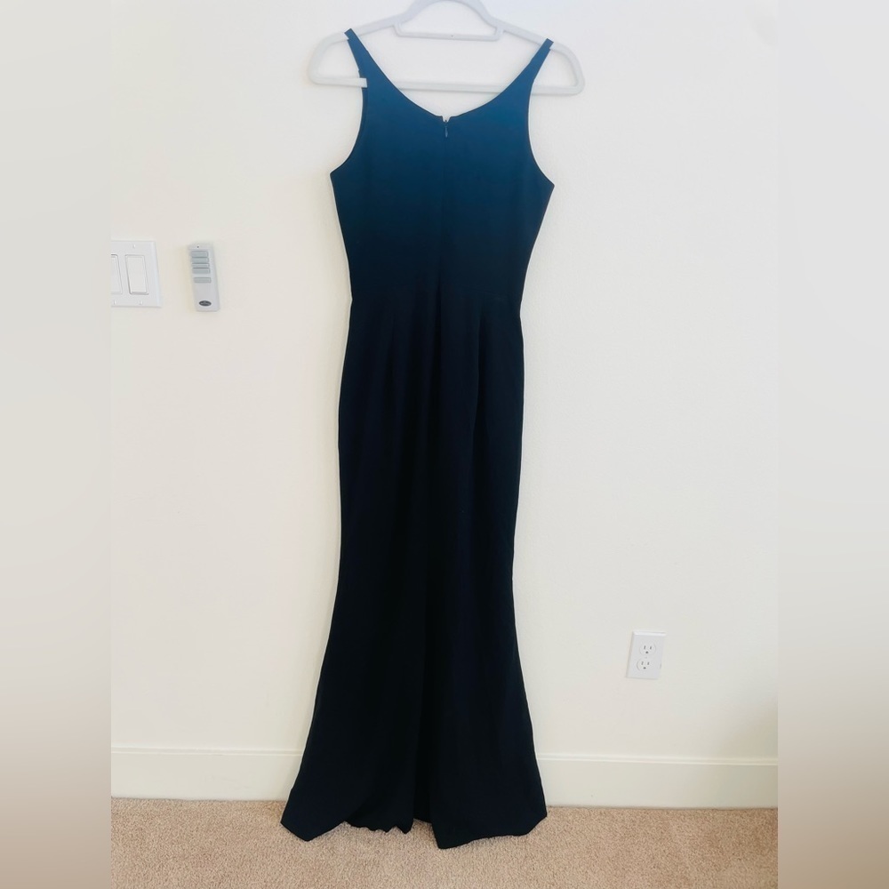 Dress the population Black Iris Slit Crepe Gown Small - Picture 13 of 15